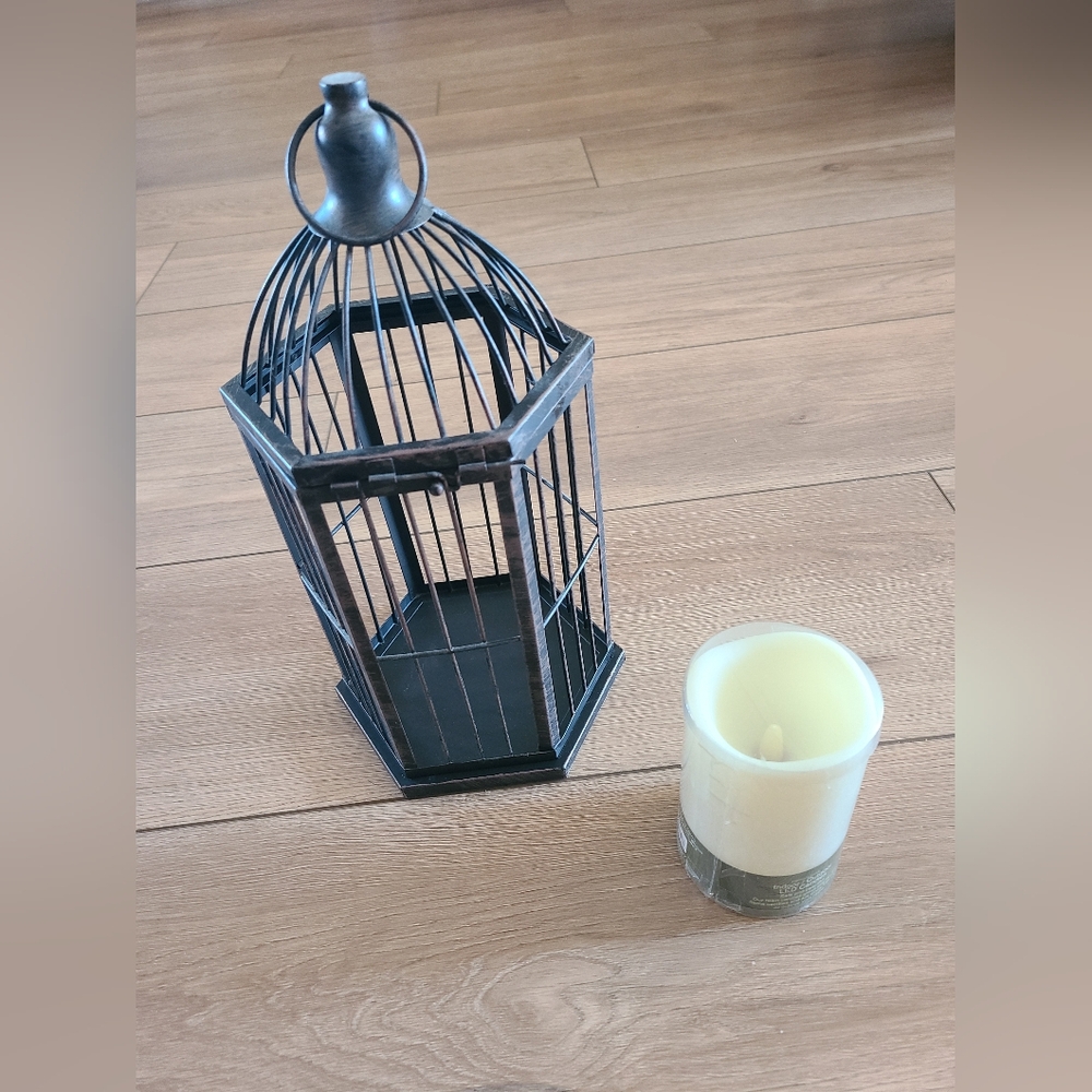 New! Hallmark Metal Decorative Birdcage Candle Holder - Picture 3 of 8